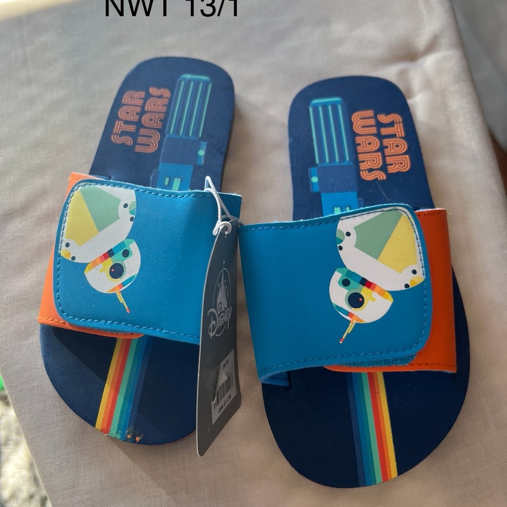 Disney Star Wars Kids Sandals - Blue and Orange new